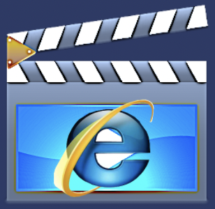image of music folder with internet explorer logo superimposed on top used as the icon for representing personal videos on the website